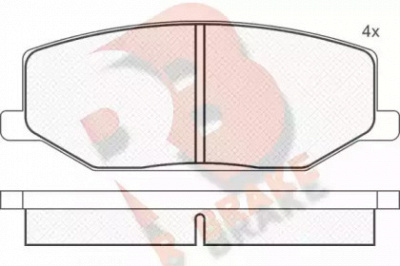 R BRAKE rb0468 -  Комплект тормозных колодок, дисковый тормоз